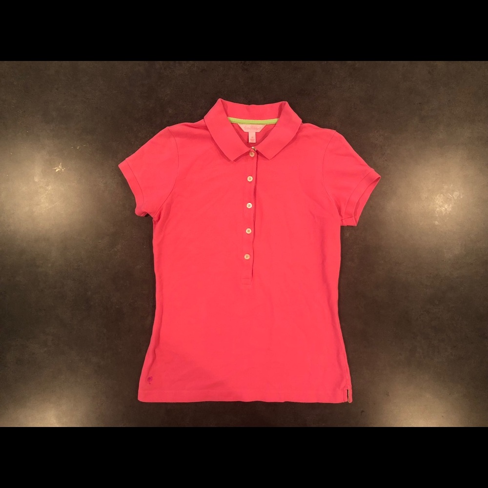Lilly Pulitzer- Pink polo shirt